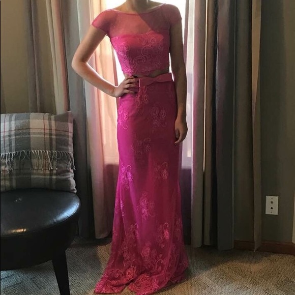 Sherri Hill pink two piece dress - Picture 2 of 8